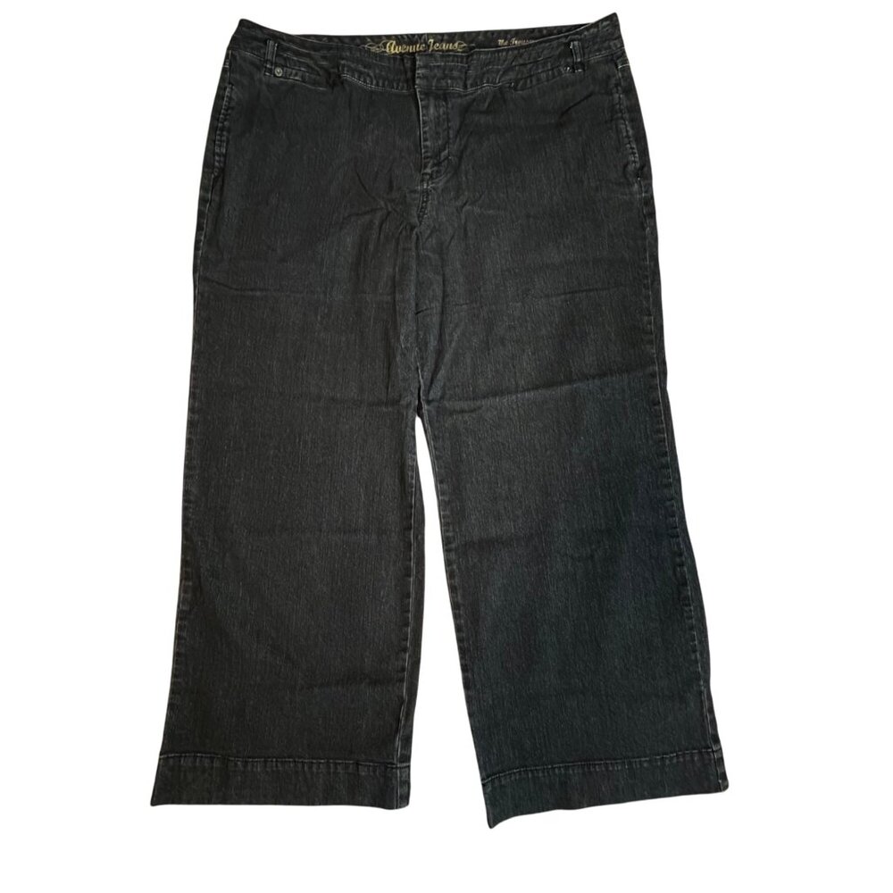 Wide Leg Avenue Jeans "The Trouser" Size 22 Dark Wash Casual Stretch Comfortable